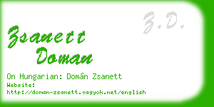 zsanett doman business card