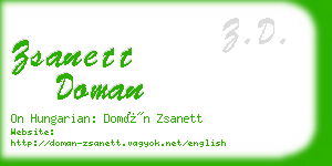 zsanett doman business card